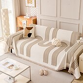 economico Tappetino per divano e copridivano trapuntato-copridivano in ciniglia bifacciale, copridivano in ciniglia reversibile, copridivano, asciugamano per divano, coperta con nappe, copridivano antigraffio per gatti
