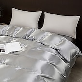 economico Set copripiumino-lusso 4 pezzi 80g colore chiaro lusso set da quattro pezzi a cubetti, 1 lenzuolo adatto, 1 lenzuolo, 2 federe adatto per camera da letto di casa, camera degli ospiti e hotel, buona qualità e confortevole
