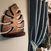 billige veggskulpturer-vegghylle, monstera-hylle, plantestativ, veggoppheng, veggkunst, plantedekor, hengende hylle, flytende hylle, veggdekor, valentinsgave