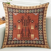 abordables Style Vintage-Housse de coussin décoratif vintage sud-ouest 1PC coussin carré en doux pour canapé housse de coussin pour chambre salon chaise