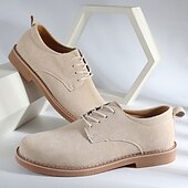 abordables Semi-formel-chaussures à lacets en daim marron clair pour hommes – chaussures décontractées confortables pour un usage quotidien et des occasions décontractées élégantes