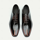 economico Scarpe Eleganti Classiche-scarpe oxford da uomo in pelle verniciata di vacchetta di prima qualità - calzature eleganti da lavoro con finitura lucida ed elegante, ideali per matrimoni, ufficio e occasioni formali
