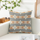 abordables Style Vintage-Housse de coussin décoratif vintage sud-ouest 1PC coussin carré en doux pour canapé housse de coussin pour chambre salon chaise