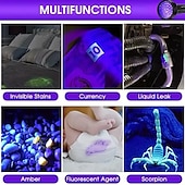 cheap Flashlights-51 LED UV Flashlight - 395nm Black Light for Dog Urine, Pet Stains &amp; Bed Bug Detection (Batteries Not Included)