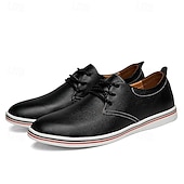 cheap Semi-Formal-Men&#039;s Casual Lace-Up Shoes – Vibrant Faux Leather Upper, Lightweight Design, Non-Slip Sole, Perfect for Everyday Wear and Summer Outings