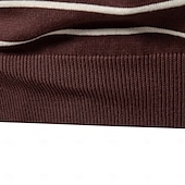preiswerte Herren Elite Hoodies &amp; Sweatshirts-Herren Pullover Gerippt Stricken Normale Oberteile Farbblock Gestreift Rundhalsausschnitt Strickware Täglich Outdoor Urlaub Bekleidung Frühling Herbst Wein Marineblau S M L