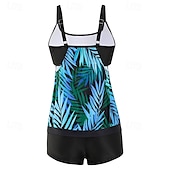 billiga One Pieces &amp; Tankinis-Dam Tankini Tvådelad baddräkt Spets Badkläder Badkläder Svart Rodnande Rosa Andningsfunktion Snabb tork Lättvikt Ärmlös - Simmning Surfing Strand Sommar Vår Plusstorlekar