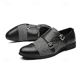 cheap Formal-Men&#039;s Green and Black Suede Double Monk Strap Shoes – Stylish Faux Leather Formal Dress Shoes for Weddings and Business Occasions