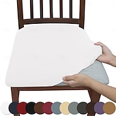 cheap Dining Chair Cover-Chair Seat Covers Soft Dining Chair Cover Stretch Removable Dining Room Chair Covers for Dining Room Kitchen Velvet Seat Covers for Dining Room