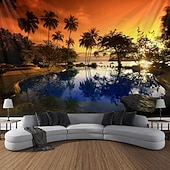 Χαμηλού Κόστους Ταπισερί Ωκεανικής Παραλίας-Καλοκαιρινές Φοινικιές Κρεμαστή Ταπισερί Τέχνης Τοίχου Μεγάλη Ταπισερί Μωσαϊκό Διακόσμηση Φωτογραφίας Φόντο Κουβέρτα Κουρτίνα Σπίτι Υπνοδωμάτιο Σαλονάκι Διακόσμηση