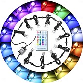 cheap Ground Lights-Recessed LED Deck Light 16 RGB Colors/4 Lighting Modes Timing RF Remote Control IP67 Waterproof LED in Ground Lights for Outdoor Yard Garden Stair Patio Pool Deck Kitchen 10Pack