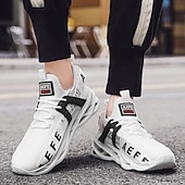 economico Scarpe da Corsa per Uomini-Per uomo Sneakers Tessitura Volante Confortevole Antiscivolo Mocassino Nero Bianco Giallo