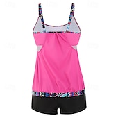 billiga One Pieces &amp; Tankinis-Dam Tankini Tvådelad baddräkt Spets Badkläder Badkläder Svart Rodnande Rosa Andningsfunktion Snabb tork Lättvikt Ärmlös - Simmning Surfing Strand Sommar Vår Plusstorlekar