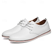 cheap Semi-Formal-Men&#039;s Casual Lace-Up Shoes – Vibrant Faux Leather Upper, Lightweight Design, Non-Slip Sole, Perfect for Everyday Wear and Summer Outings