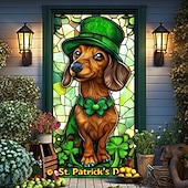 Недорогие Праздничные гобелены-День святого патрика украшения на дверь дверные чехлы трилистники золотые украшения на дверь гобелен на удачу дверной занавес украшение на задний план для внутренней/наружной двери баннер для входной