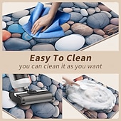 baratos Tapetes e Esteiras-Banheiro Tapetes Anti-Derrapantes Inovador Tapete absorvente do banheiro Poliéster Antiderrapante