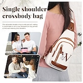 cheap Luggage &amp; Travel Storage-Personalized Crossbody Bag Custom Best Gift for Mom – Custom Letter Design, Large Capacity Shoulder Bag for Travel, Daily Use, Camping, Unique Gift for Lover, Family, or Friends
