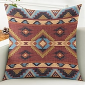 abordables Style Vintage-Housse de coussin décoratif vintage sud-ouest 1PC coussin carré en doux pour canapé housse de coussin pour chambre salon chaise