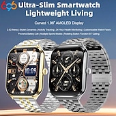 cheap Smartwatch-696 MT67 Smart Watch 1.96 inch Smartwatch Fitness Running Watch Bluetooth ECG+PPG Pedometer Call Reminder Compatible with Android iOS Women Men Long Standby Waterproof Media Control IP 67 40mm Watch