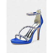 preiswerte Prom-elegante, mit Strasssteinen verzierte Satin-High-Heel-Sandalen für Damen - perfekt für Hochzeiten und formelle Anlässe