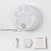 cheap Sensor Night Lights-Cat LED Night Light USB Rechargeable with Motion Sensor, Dimmable Desk Lamp for Bedroom, Bedside, Kitchen, Closet and Stairs 1pc