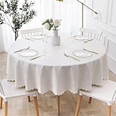 abordables Nappes-nappe ronde nappe en vinyle essuyable nappe de printemps toile cirée ferme pique-nique en plein air couverture de table en tissu pour salle à manger de mariage