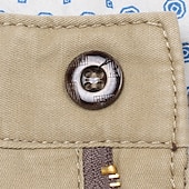 abordables Delgado-Hombre Graduación pantalones de traje Pantalones Chinos Botones Bolsillo Plano Comodidad Formal Fiesta Trabajo Moda Estilo clásico Dunkelkaki Caqui Claro Microelástico