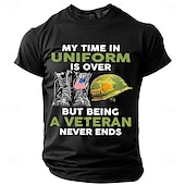 abordables Camiseta patriótica para veteranos-Día de los Veteranos Camiseta Patriota Patriótica de Hombre Veterano Camiseta de Veteranos Camiseta de Manga Corta Camiseta de Impresión 3D Camiseta de Cuello Redondo Estilo Diario Militar Calle
