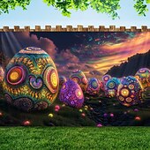 olcso Ünnepi faliszőnyegek-Függő Gobelin Trippy Tojások Faliművészet Nagy Gobelin Freskó Dekoráció Fénykép Háttér Takaró Függöny Otthon A Hálószobában Nappali Dekoráció