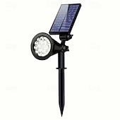 abordables Projecteurs extérieurs-Projecteur solaire d&#039;extérieur à LED super lumineux, interrupteur réglable, éclairage de paysage étanche, lampe solaire à 18 LED pour jardin, arbre, étang, piscine et cour, éclairage décoratif au sol