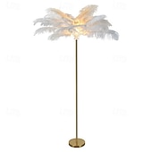 voordelige led vloerlamp-veer vloerlamp veer led vloerlamp ijzer kunst creatief noords slaapkamer badkamer woonkamer bruiloft studeerkamer vloerlamp vloerlamp huisdecoratie met ronde metalen voet