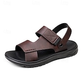 economico Infradito da Vacanza-sandali da uomo con cinturino regolabile marrone – calzature casual e comode per l&#039;estate e le vacanze