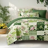 cheap 100% Cotton-Geometric Floral Pattern Duvet Cover Set Set Soft 3-Piece Luxury Cotton Bedding Set Home Decor Gift Twin Full King Queen Size Duvet Cover