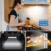 cheap Cabinet Light-6PCS Motion Sensor LED Cabinet Lights - USB Rechargeable Night Reading Lights for Wardrobe, Kitchen, Stairs &amp; Bookshelves 20/30cm
