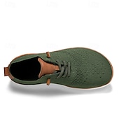 cheap Men&#039;s Sneakers-Men&#039;s Lightweight Barefoot Shoes Knit Sneakers - Breathable Casual Shoes with Lace-Up Design for Walking, Travel and Daily Wear
