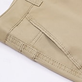 abordables Delgado-Hombre Graduación pantalones de traje Pantalones Chinos Botones Bolsillo Plano Comodidad Formal Fiesta Trabajo Moda Estilo clásico Dunkelkaki Caqui Claro Microelástico