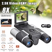 cheap Rangefinders &amp; Telescopes-Outdoor HD Powerful Binoculars Screen Video Photo Recorder Telescope Zoom 8X Digital Telescope Portable Travel Camping Battery Capacity No TF Card.