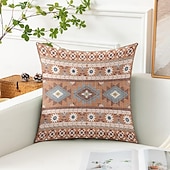 abordables Style Vintage-Housse de coussin décoratif vintage sud-ouest 1PC coussin carré en doux pour canapé housse de coussin pour chambre salon chaise