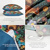 economico 100% cotone-set copripiumino con animali della foresta - include copripiumino e federe - design ispirato alla natura con creature del bosco - tessuto morbido e confortevole - perfetto per l&#039;arredamento accogliente della camera da letto