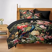 cheap 100% Cotton-Medieval Animals Pattern Duvet Cover Set Set Soft 3-Piece Luxury Cotton Bedding Set Home Decor Gift King Queen Duvet Cover