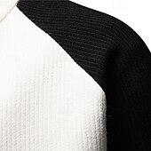preiswerte Lässige Jacken-Herren übergangsjacke Collegejacke Täglich Tasche Ganzjahres Farbblock Mode Stehkragen Regulär Schwarz Weiß Grau Jacken