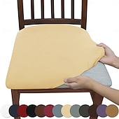 cheap Dining Chair Cover-Chair Seat Covers Soft Dining Chair Cover Stretch Removable Dining Room Chair Covers for Dining Room Kitchen Velvet Seat Covers for Dining Room