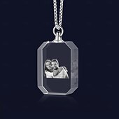 ieftine Ziua Mamei-Colier foto cristal personalizat cadou personalizat pentru mamă - Pandantiv în formă de inimă cu poză gravată laser 2D cadou de nuntă cea mai bună idee de cadou bijuterie pentru soție sau prietenă