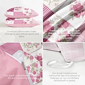 cheap 100% Cotton-Geometric Floral Pattern Duvet Cover Set Set Soft 3-Piece Luxury Cotton Bedding Set Home Decor Gift Twin Full King Queen Size Duvet Cover