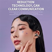 abordables Écouteurs Bluetooth sans fil-Casque Bluetooth 5.3 de sport avec annulation de bruit écouteurs gaming sans fil écouteurs stéréo non intra-auriculaires affichage LED de l&#039;état de la batterie étui de chargement pour smartphone