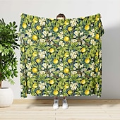 cheap Blankets &amp; Throws-Inspired By William Morris Floral Fruit Pattern Super Soft Throws Blanket, Novelty Flannel Throw Blankets Warm 3D Printed All Seasons Gifts Big Blanket