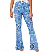 abordables Fondos-Retro Antiguo Años 60 Años 70 Pantalones Canguelo Los pantalones de campana Hippie Disfraz Mujer Ropa Cotidiana Desfile del orgullo Mes del Orgullo Adulto Pantalones