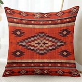abordables Style Vintage-Housse de coussin décoratif vintage sud-ouest 1PC coussin carré en doux pour canapé housse de coussin pour chambre salon chaise