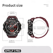 cheap Smartwatch-LOKMAT APPLLP 2 PRO Smart Watch 1.508 inch 4G LTE Cellular Smartwatch Phone 3G 4G Bluetooth Pedometer Call Reminder Heart Rate Monitor Compatible with Android iOS Women Men GPS Hands-Free Calls Media