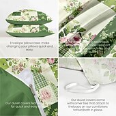 cheap 100% Cotton-Geometric Floral Pattern Duvet Cover Set Set Soft 3-Piece Luxury Cotton Bedding Set Home Decor Gift Twin Full King Queen Size Duvet Cover